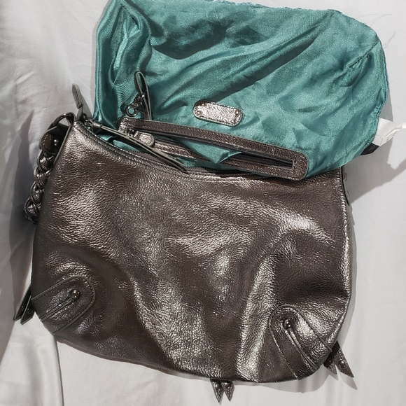 Kate Landry metalic shoulder purse - Picture 3 of 5